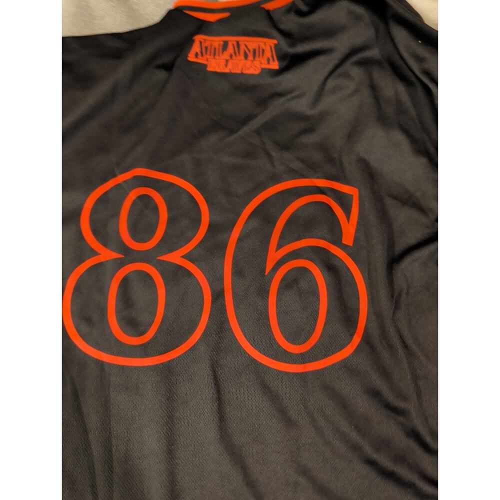 Atlanta Braves Stranger Things Jersey 2025 Stadium Giveaway SG SG 86 Black XL - Picture 6 of 8